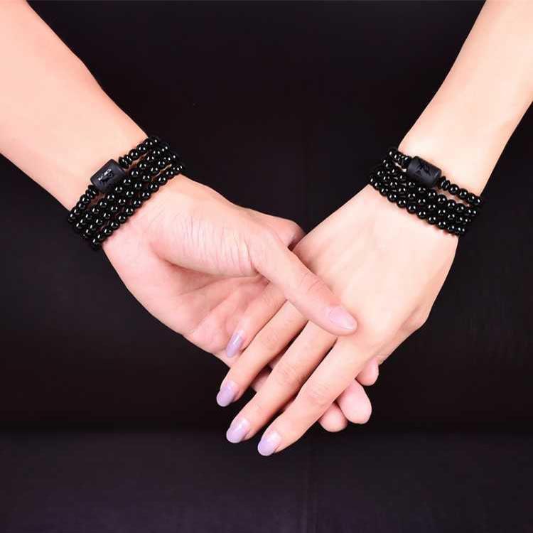 Drachen und Phoenix Obsidian Wickelarmband - Ehrlichkeit & Unendliche Liebe
