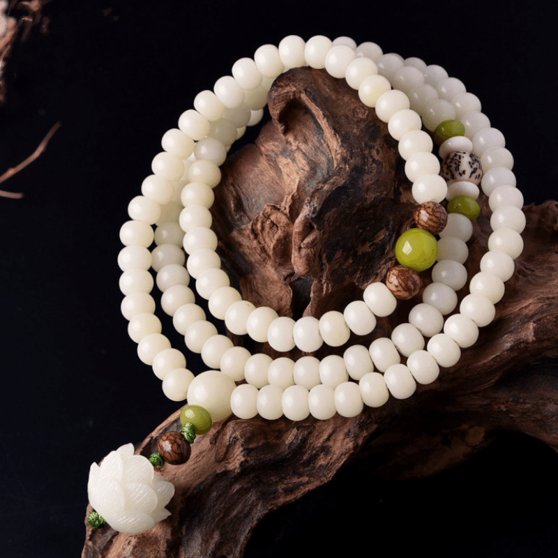 Weisse-JadBodhi-Samen-Mala-108-Perlen-Armband_Halskette