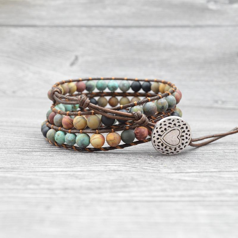 Ausgeglichenes_Leben_Achat_Boho_Armband