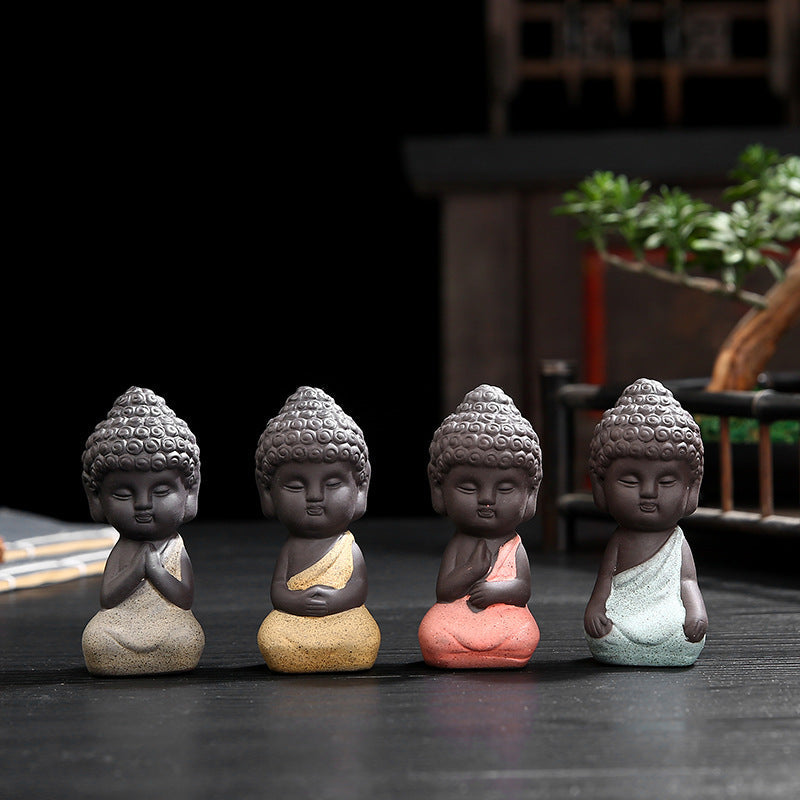 Mini-Buddha-Keramik-Statue