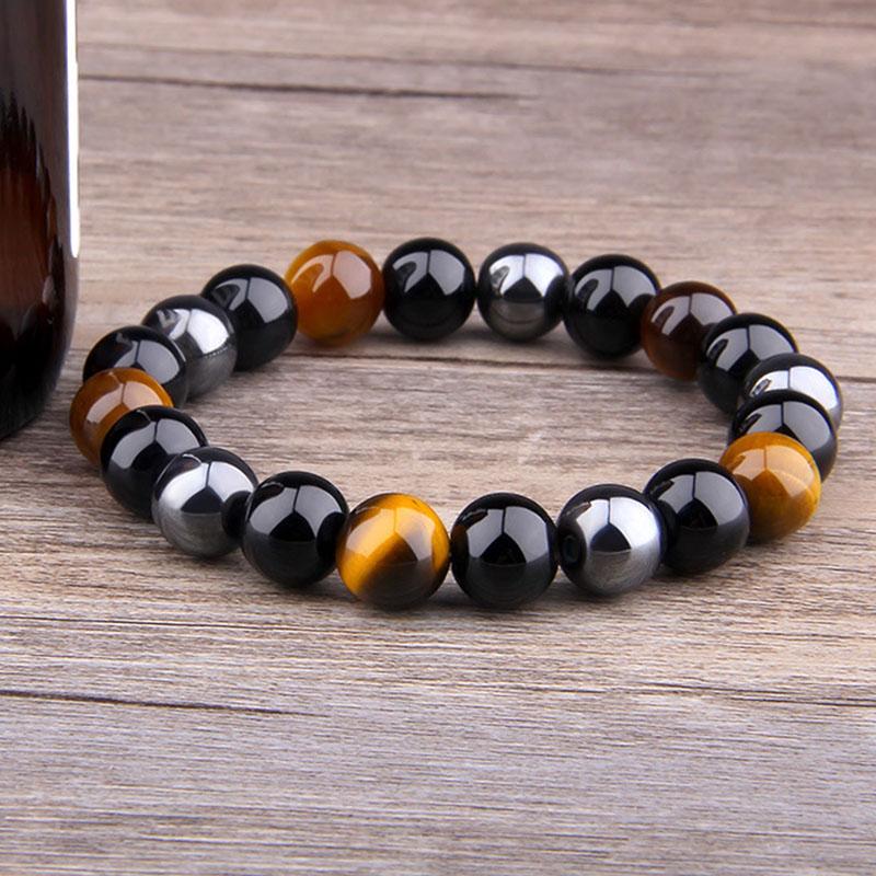 Hämatit-Tigerauge- Armband
