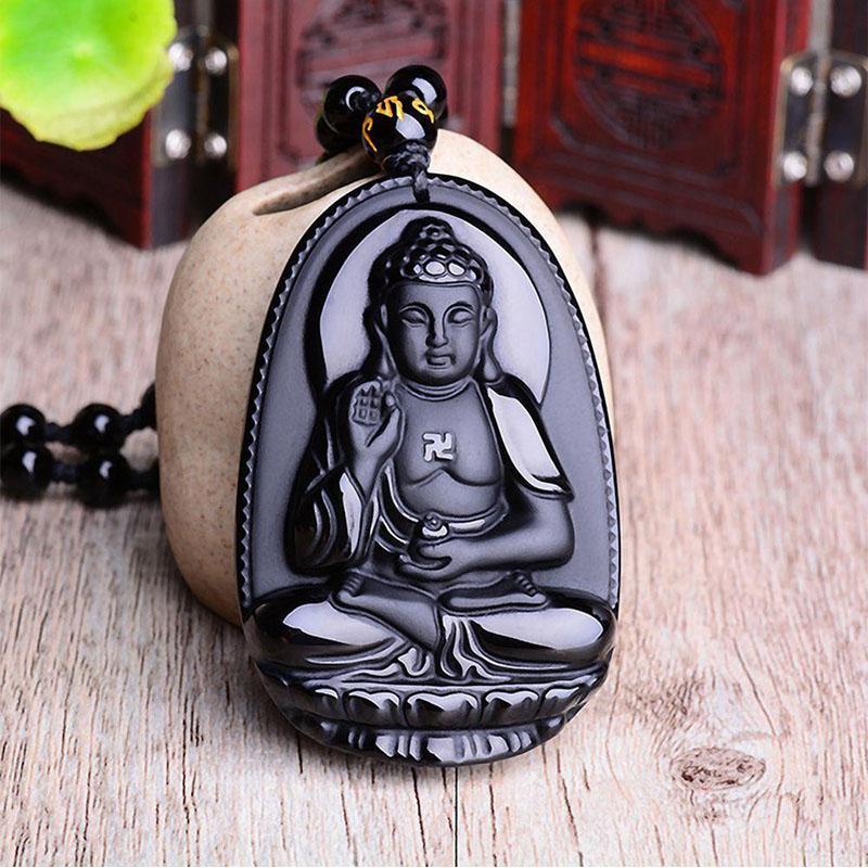 Obsidian_Buddha_Schutz_Halskette