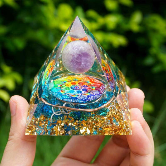 Regenbogen-Orgonit Pyramide – Erhöhen Sie Ihre Schwingungen