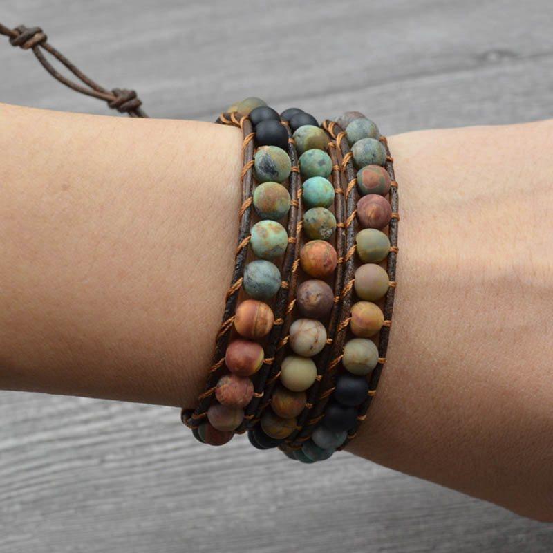 Regenbogen_Achat_Boho_Armband