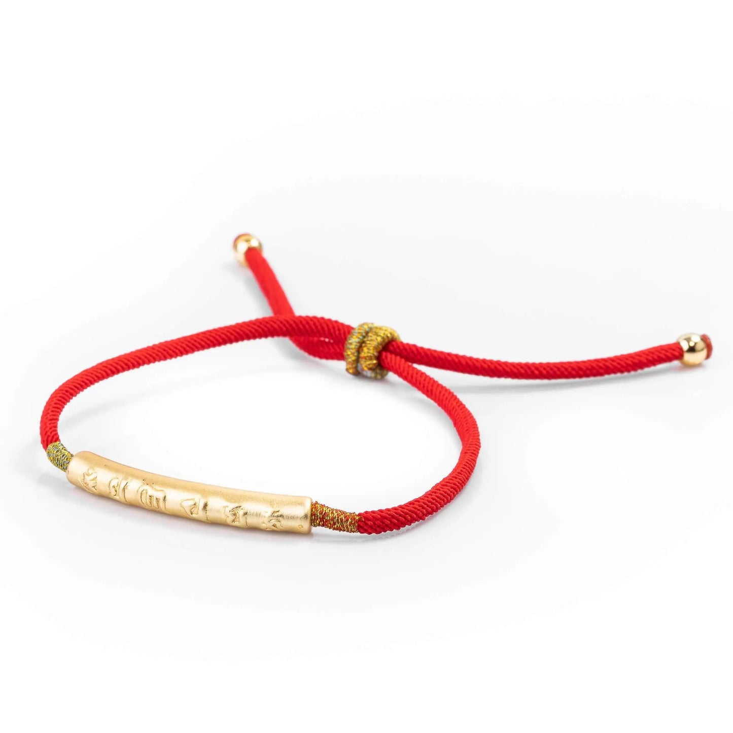 Rotes Tibet Armband Buddhistisch - kräftiger Glücksbringer