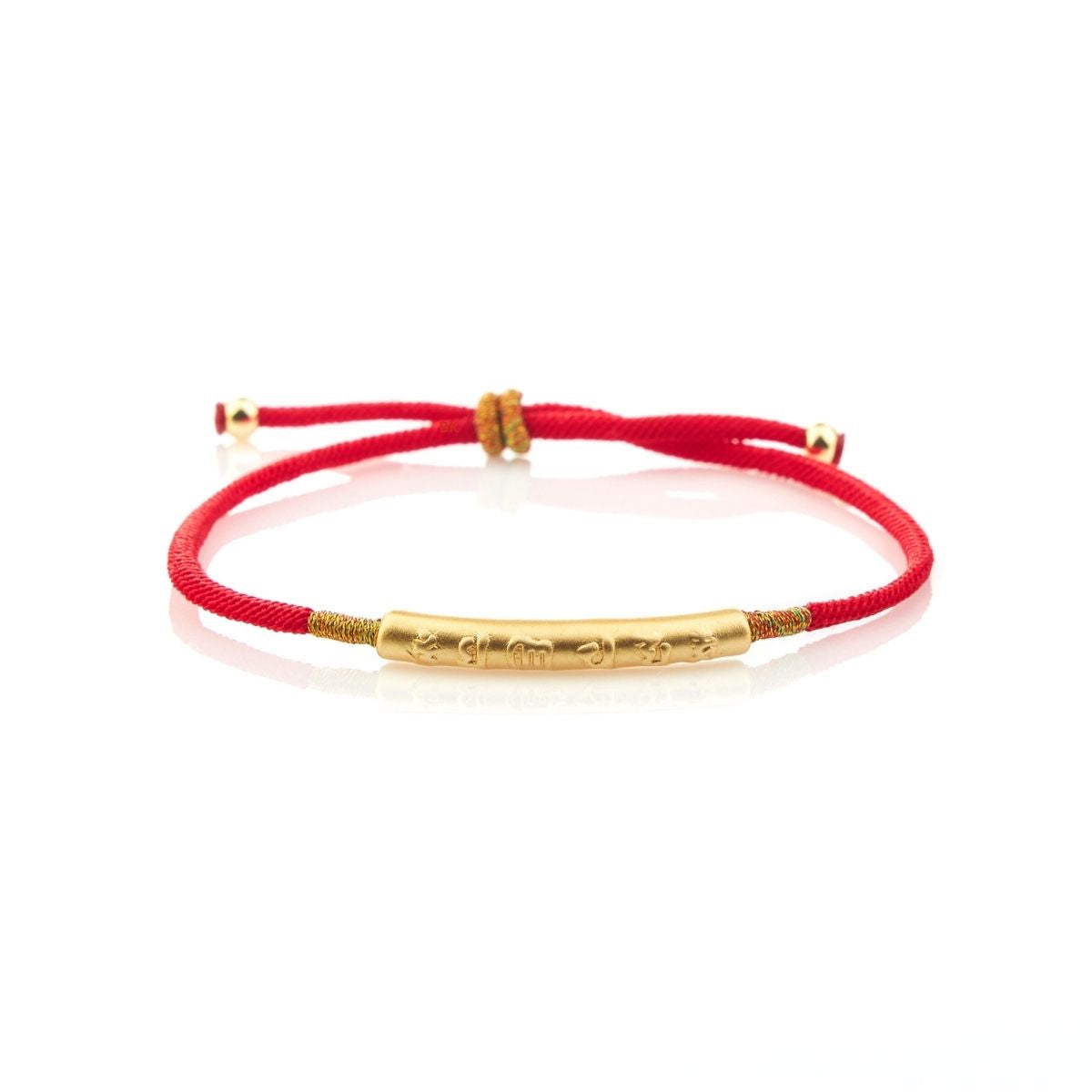 Rotes Tibet Armband Buddhistisch - kräftiger Glücksbringer