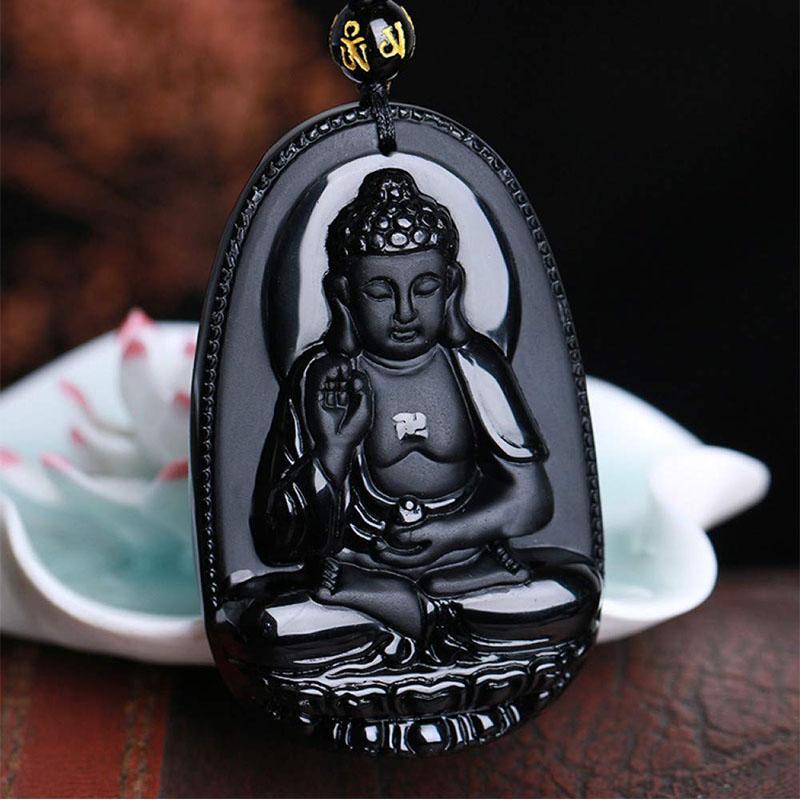 Obsidian_Buddha_Schutz_Halskette