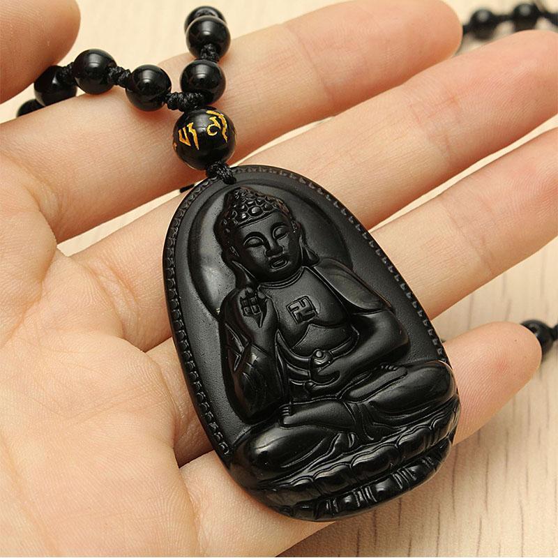 Obsidian_Buddha_Schutz_Halskette