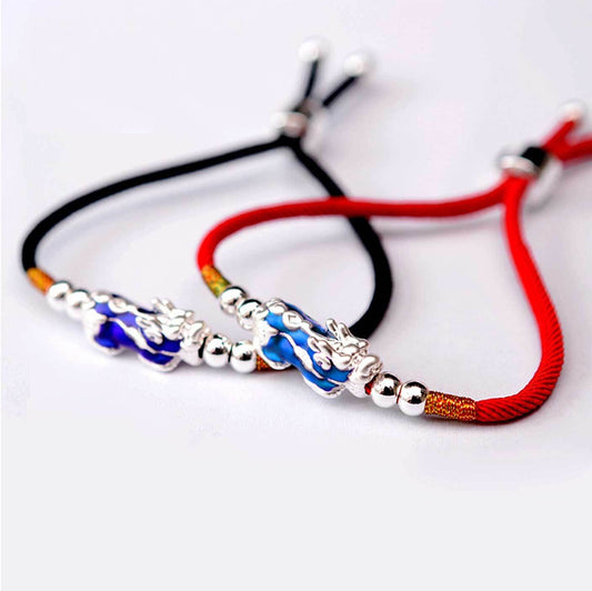 Farbveränderndes Pixiu Armband - Handgewebte Schnur