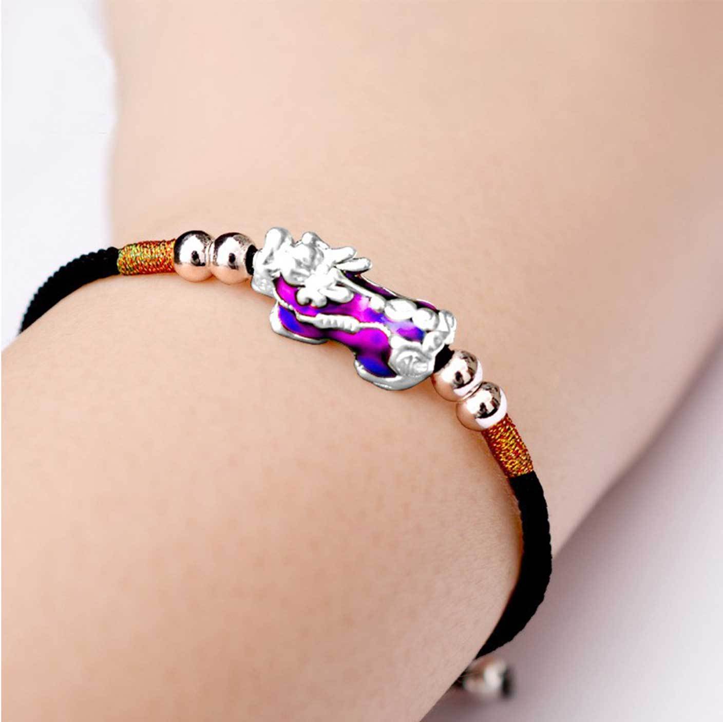 Farbveränderndes Pixiu Armband - Handgewebte Schnur