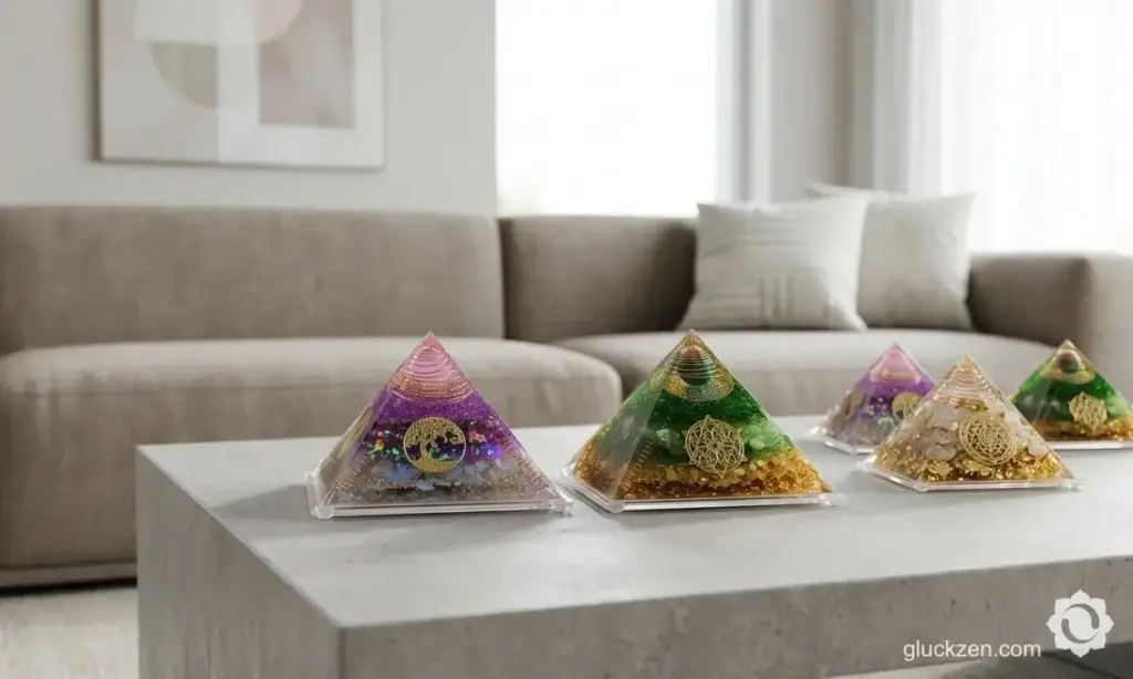 Orgonit-Pyramide-im-Wohnzimmer