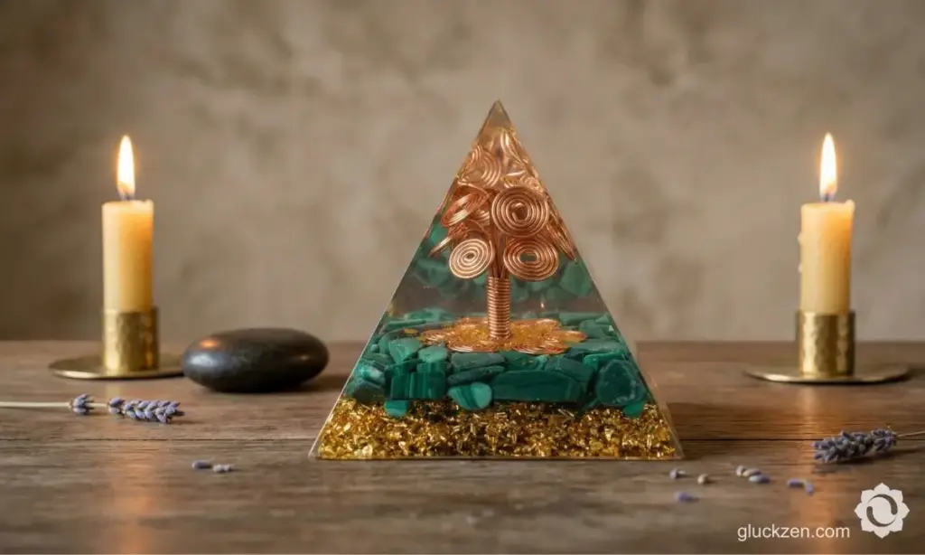 Orgonit-Pyramide-gegen-Stress-Amethyst-Kristal-Malachit