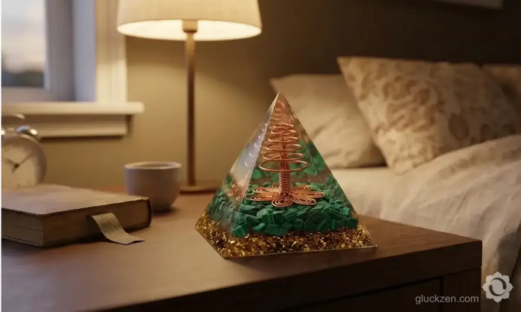 Orgonit-Pyramide-und-Schlafzimmer