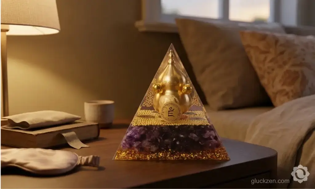 Orgonit-Pyramide-und-Schlafzimmer