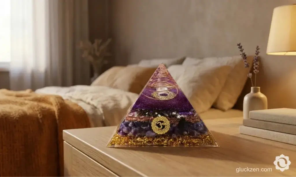 Orgonit-Pyramide-und-Schlafzimmer