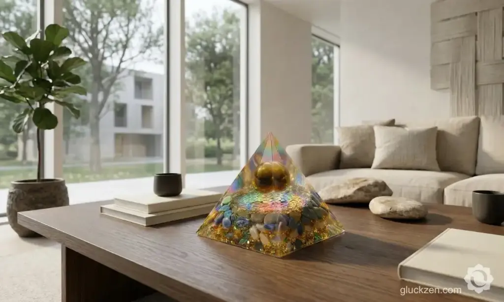 Orgonit-Pyramide-Konzentration-beim-Arbeiten