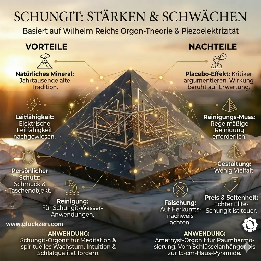 Schungit-VS-Orgonit-pyramide-einführung-eigenschaften-verwendung
