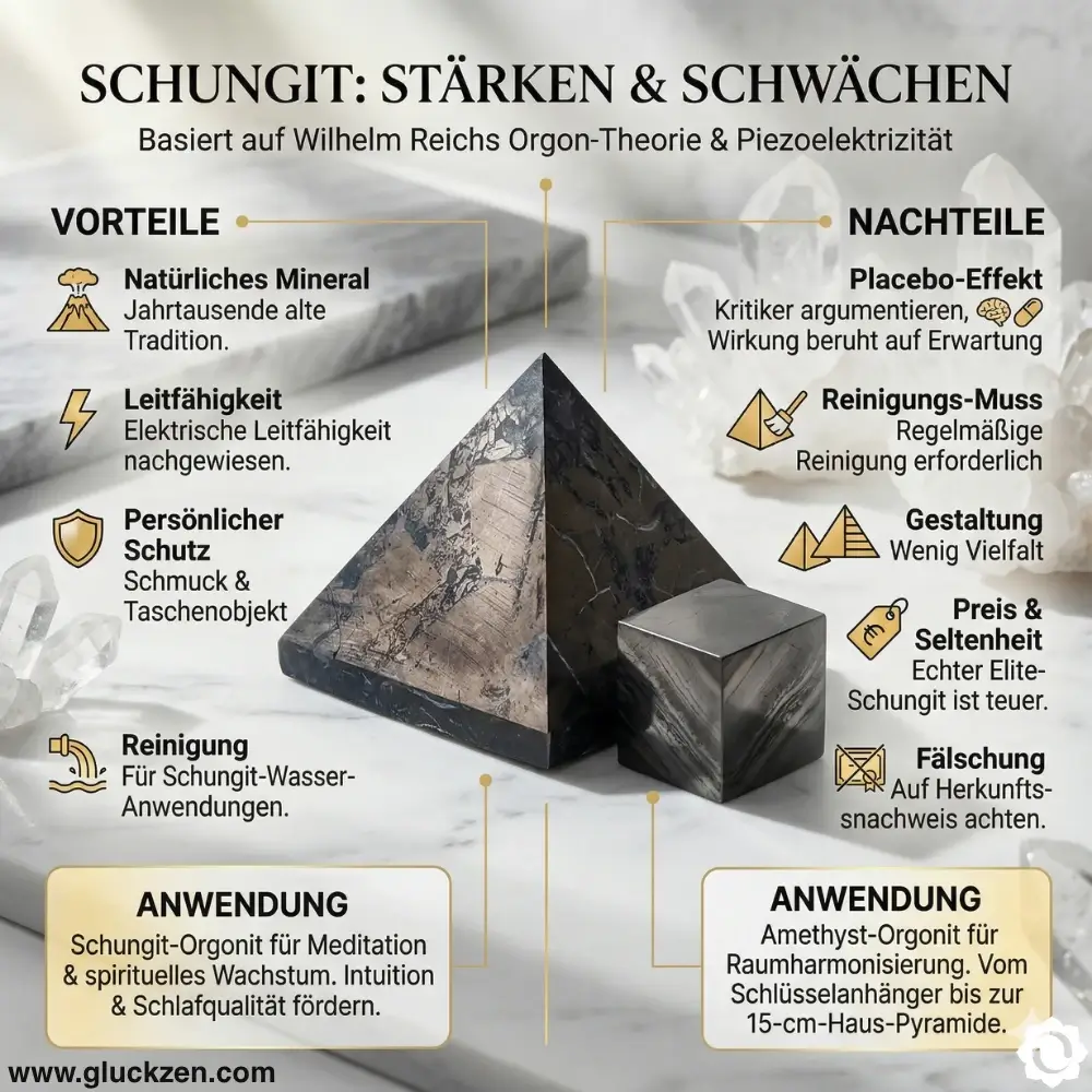 Schungit-VS-Orgonit-pyramide-einführung-eigenschaften-verwendung